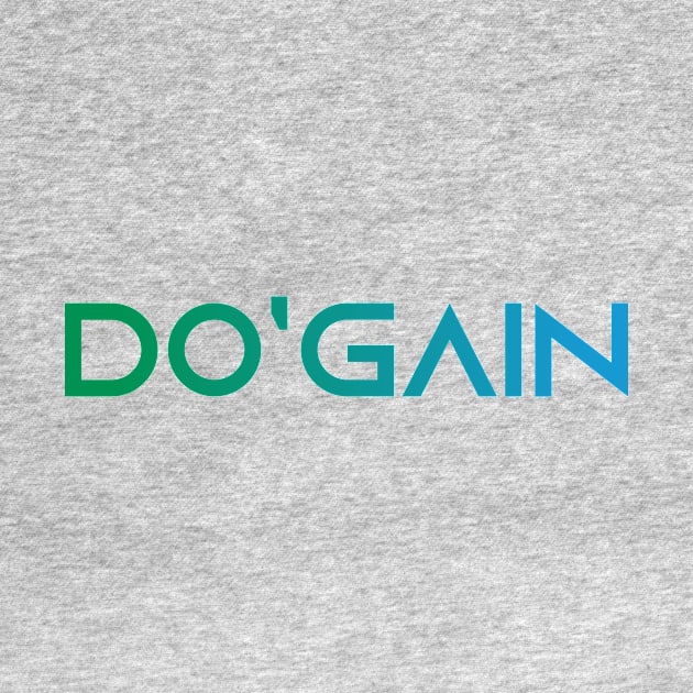 Do'gain (Green/Blue Gradient) logo.  For people inspired to build better habits and improve their life. Grab this for yourself or as a gift for another focused on self-improvement. by Do'gain